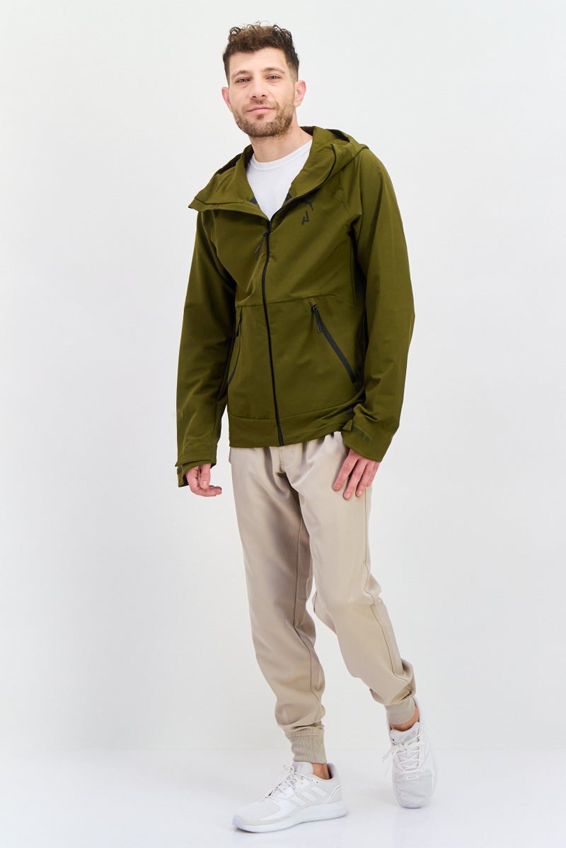 PUMA Men Sportswear Fit Long Sleeve Outdoor Hooded Jacket, Olive - Image 4